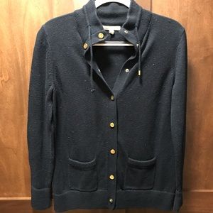 Navy snap cardigan